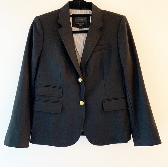 J. Crew Jackets & Blazers - J.CREW Black Wool Schoolboy Blazer 8P